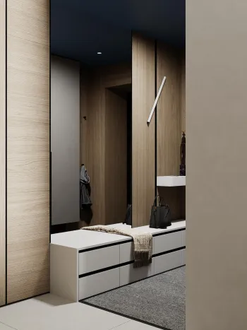 Интерьер прихожей с проходной  смотреть на Basicdecor