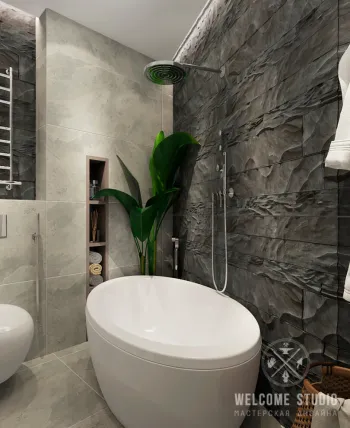 Интерьер ванной в современном стиле смотреть на Basicdecor