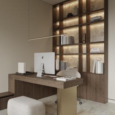 Интерьер кабинета c подсветкой  смотреть на Basicdecor