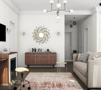Интерьер гостиной в скандинавском стиле смотреть на Basicdecor