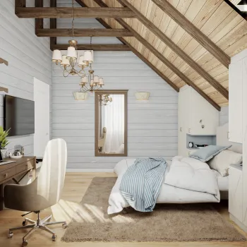 Интерьер детской с в деревянном доме  смотреть на Basicdecor