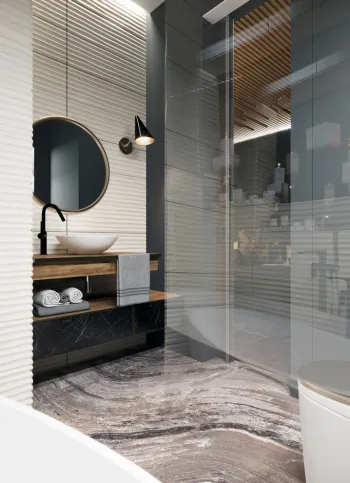 Интерьер ванной в современном стиле смотреть на Basicdecor
