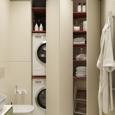 Интерьер ванной с постирочной  смотреть на Basicdecor