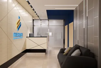 Интерьер гостиной с ресепшном в современном стиле смотреть на Basicdecor