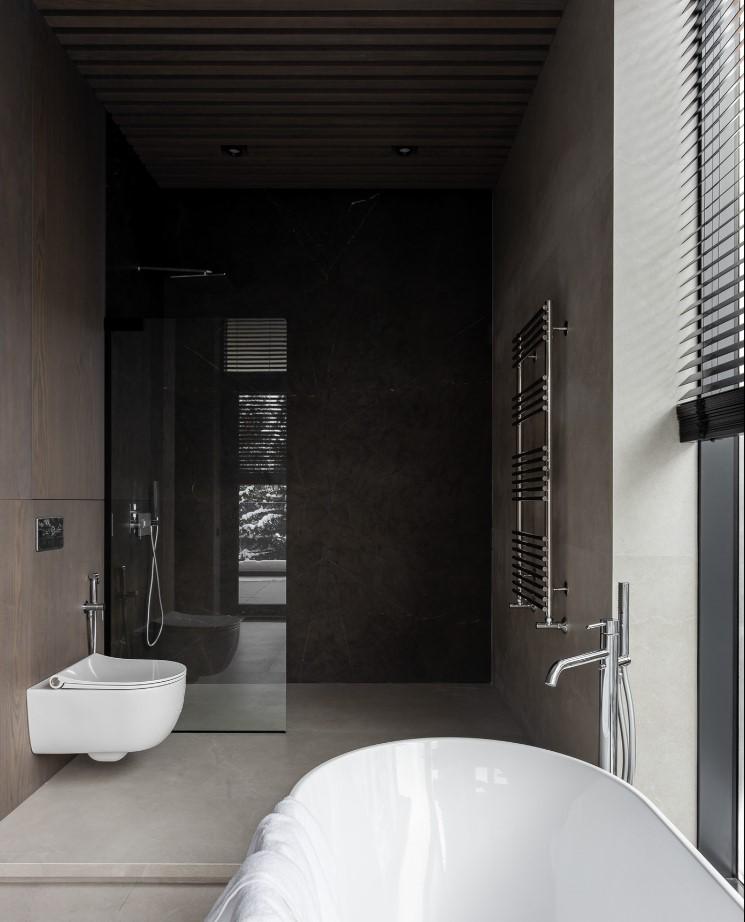 Интерьер ванной в стиле лофт и минимализме