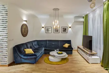 Интерьер гостиной в стиле фьюжн смотреть на Basicdecor