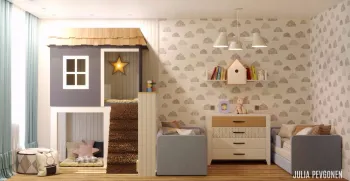 Интерьер детской с для мальчика в скандинавском стиле смотреть на Basicdecor