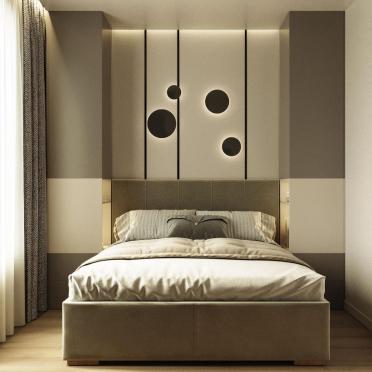 Интерьер спальни cветильниками над кроватью  смотреть на Basicdecor