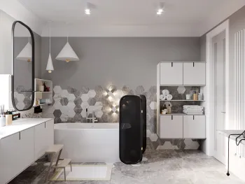Интерьер ванной в современном стиле смотреть на Basicdecor