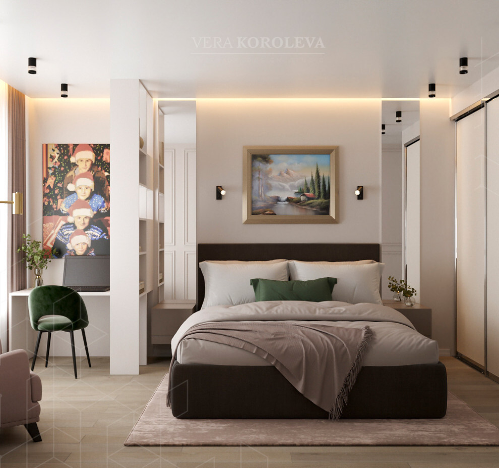 Интерьер спальни в современном стиле и в восточном стиле