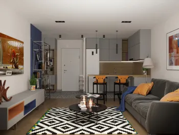 Интерьер гостиной в современном стиле смотреть на Basicdecor