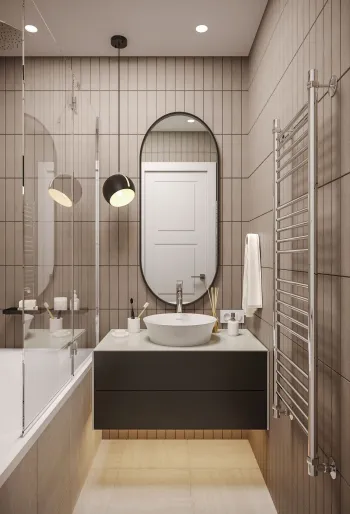 Интерьер ванной в современном стиле смотреть на Basicdecor