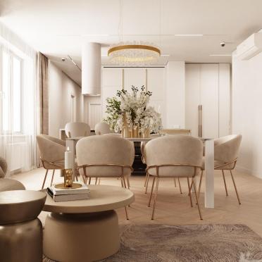 Интерьер столовой с аркой  смотреть на Basicdecor
