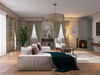 Интерьер гостиной  смотреть на Basicdecor