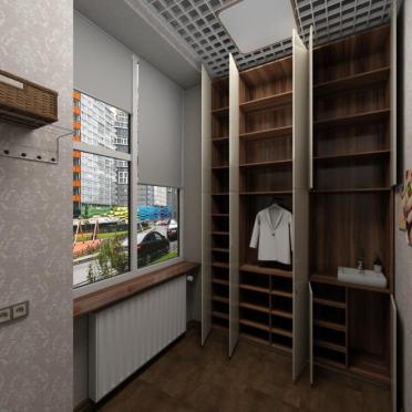 Интерьер гардеробной с гардеробной и проходной  смотреть на Basicdecor