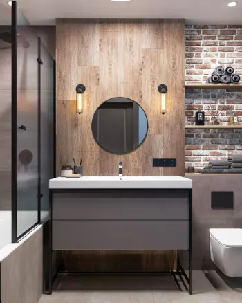 Интерьер ванной в современном стиле смотреть на Basicdecor
