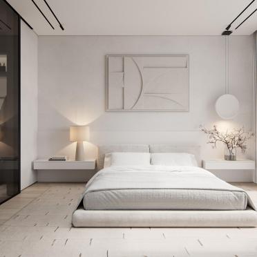Интерьер спальни cветильниками над кроватью  смотреть на Basicdecor