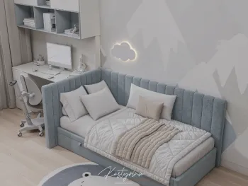 Интерьер детской cветильниками над кроватью  смотреть на Basicdecor