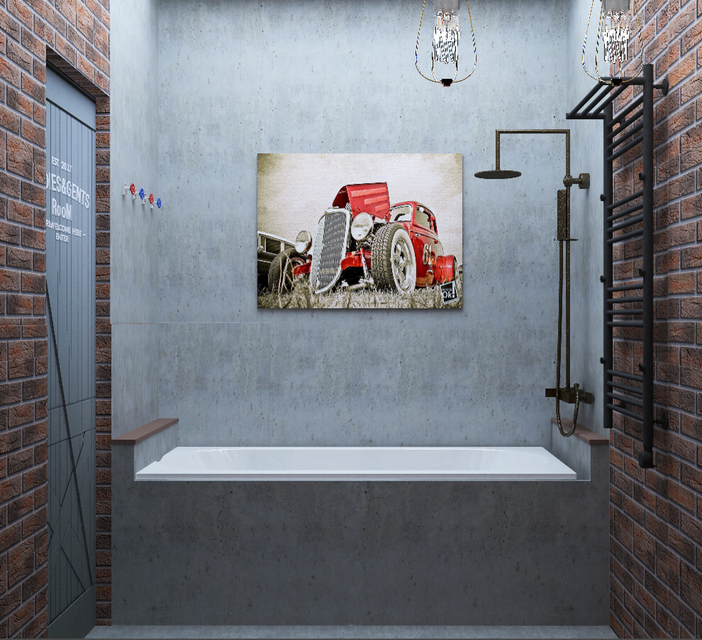 Интерьер ванной в стиле лофт
