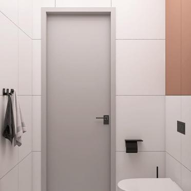 Интерьер ванной с две двери  смотреть на Basicdecor