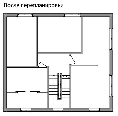 Интерьер с проемом и под лестницей