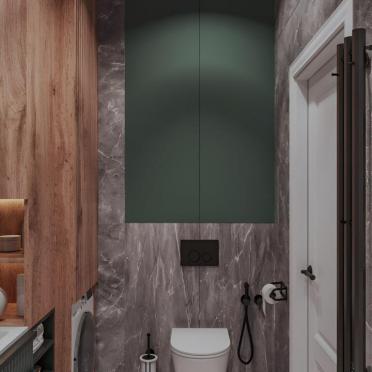 Интерьер ванной с проходной  смотреть на Basicdecor