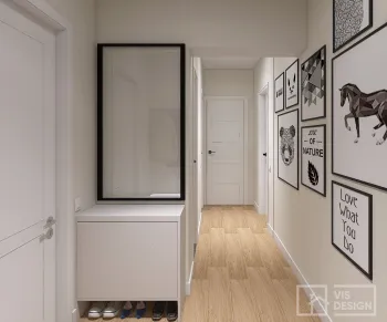 Интерьер коридора с проходной  смотреть на Basicdecor