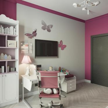 Интерьер детской c рабочим местом  смотреть на Basicdecor