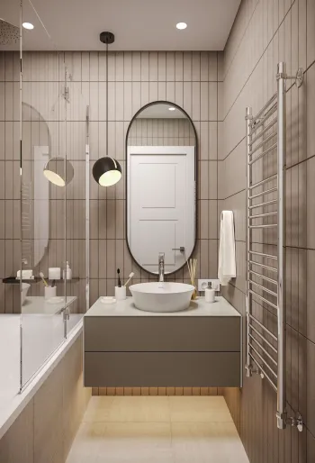 Интерьер ванной в современном стиле смотреть на Basicdecor