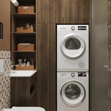 Интерьер ванной с постирочной  смотреть на Basicdecor
