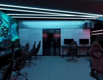 Интерьер офиса c подсветкой  смотреть на Basicdecor