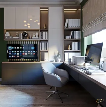Интерьер c рабочим местом  смотреть на Basicdecor