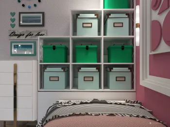 Интерьер с хранением игрушек в современном стиле смотреть на Basicdecor