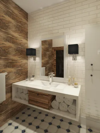 Интерьер ванной в современном стиле смотреть на Basicdecor