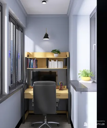 Интерьер с панорамными окнами и подоконником  смотреть на Basicdecor