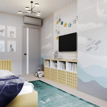 Интерьер детской с для мальчика  смотреть на Basicdecor