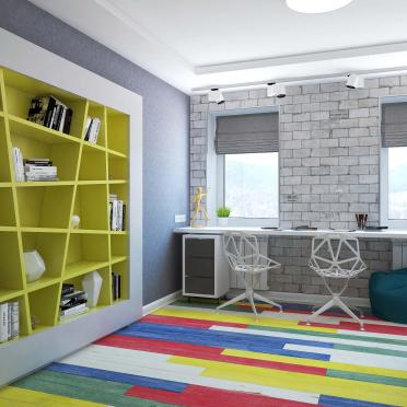 Интерьер детской c рабочим местом  смотреть на Basicdecor