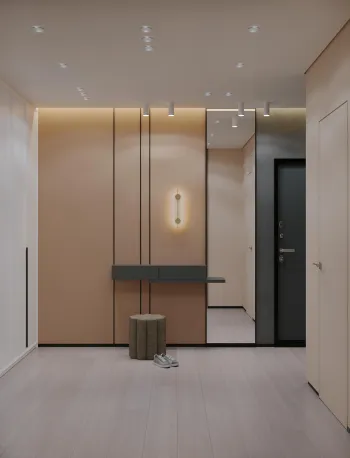 Интерьер с нишей с подсветкой, проходной, световыми линиями, подсветкой настенной, подсветкой светодиодной и с подсветкой  смотреть на Basicdecor