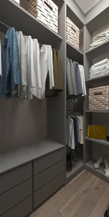 Интерьер гардеробной в современном стиле смотреть на Basicdecor