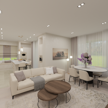 Интерьер гостиной c подсветкой  смотреть на Basicdecor