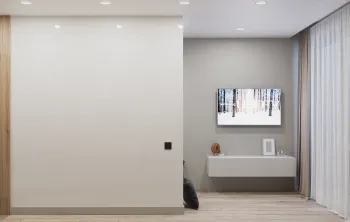 Интерьер гостиной с нишей с подсветкой  смотреть на Basicdecor