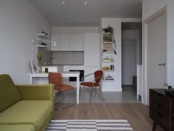 Интерьер кухни с без окна  смотреть на Basicdecor