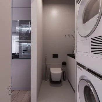 Интерьер ванной с постирочной  смотреть на Basicdecor