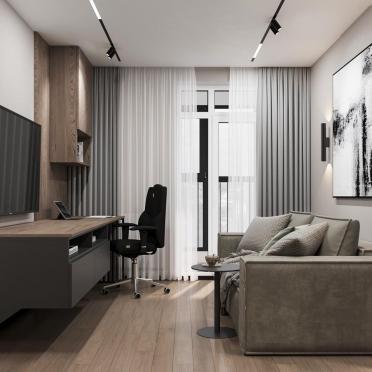 Интерьер гостиной cветовыми линиями  смотреть на Basicdecor