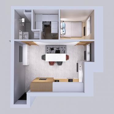 Интерьер с проходной в современном стиле смотреть на Basicdecor
