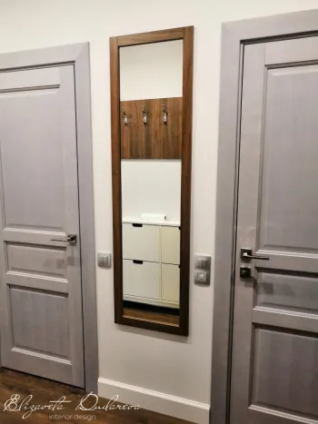 Интерьер с зеркалом на двери в современном стиле смотреть на Basicdecor