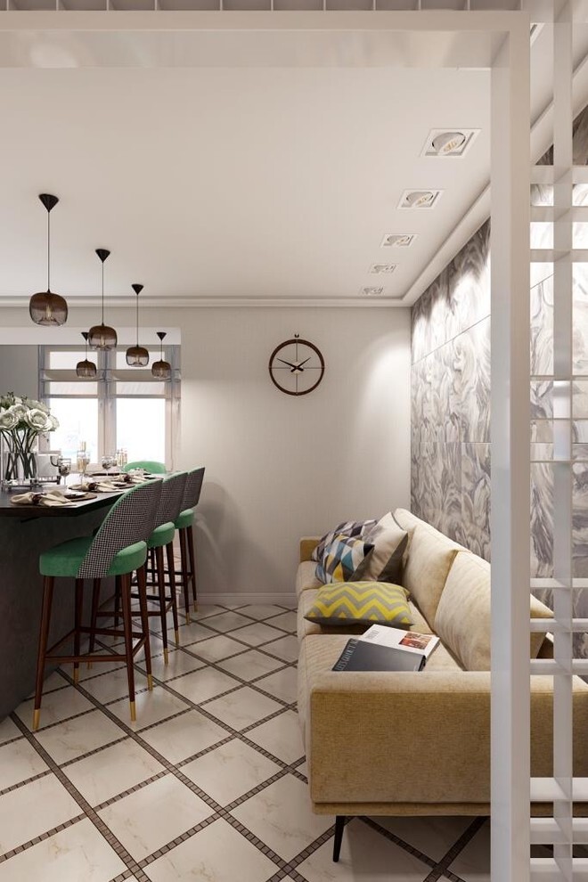 Интерьер кухни с балконом в современном стиле и в стиле лофт