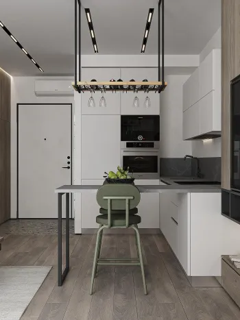 Интерьер кухни с барной стойкой  смотреть на Basicdecor
