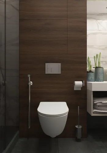 Интерьер ванной с без окна  смотреть на Basicdecor