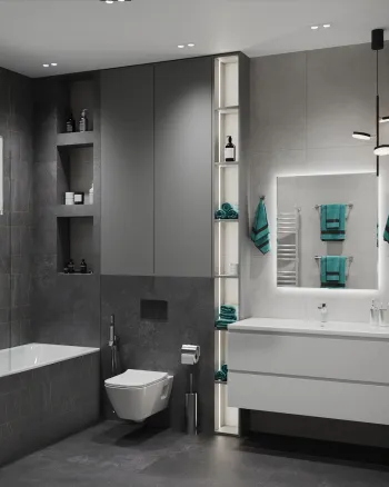 Интерьер ванной  смотреть на Basicdecor